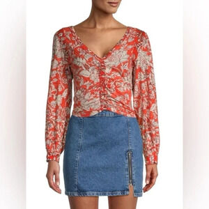 Free People Say the Word Red Top NWT